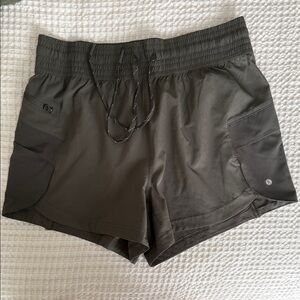 Women's Dark Olive Green Athletic Shorts